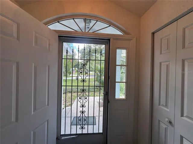 Front entry has screen door