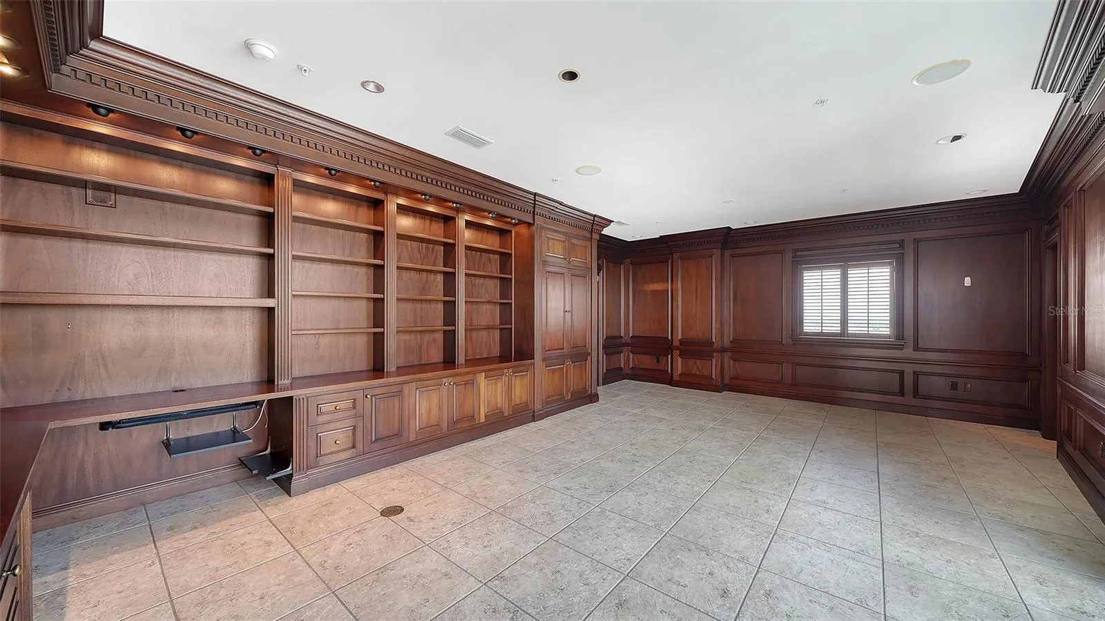 Guest suite sellers used as a paneled den