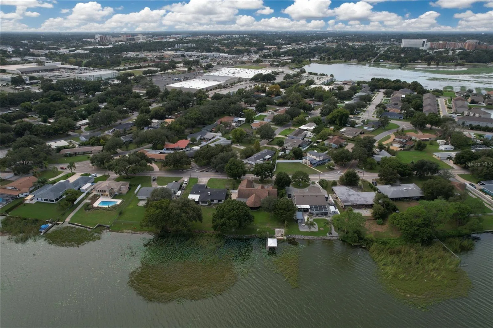 Aerial view of property