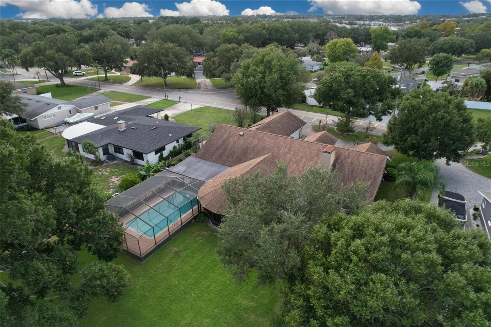 Aerial view of back of property