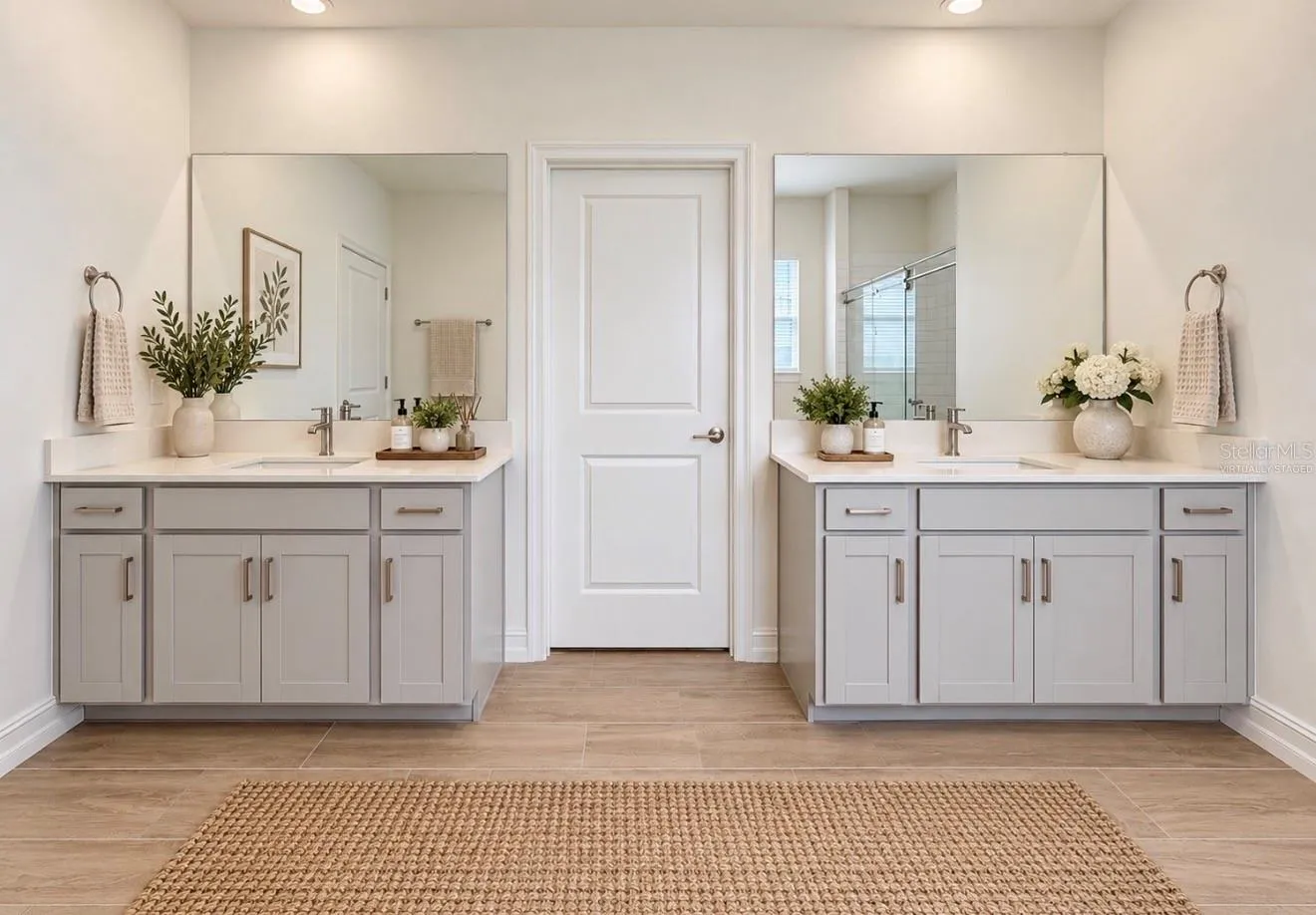 Virtually Staged Primary Bathroom