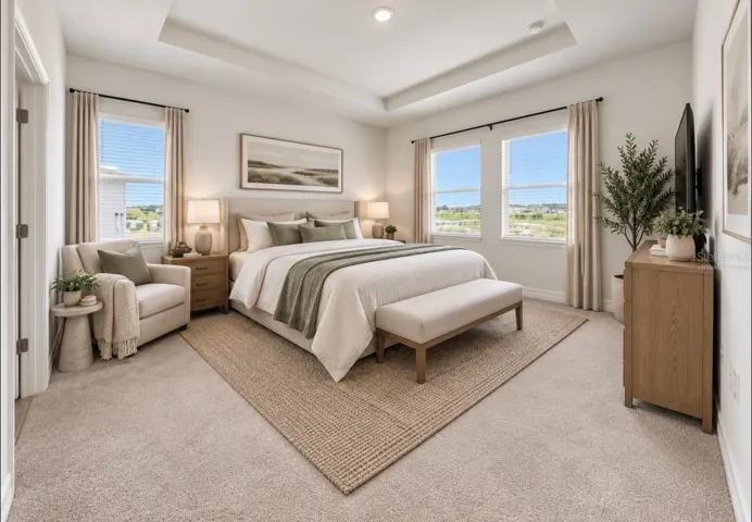 Virtually Staged Primary Bedroom