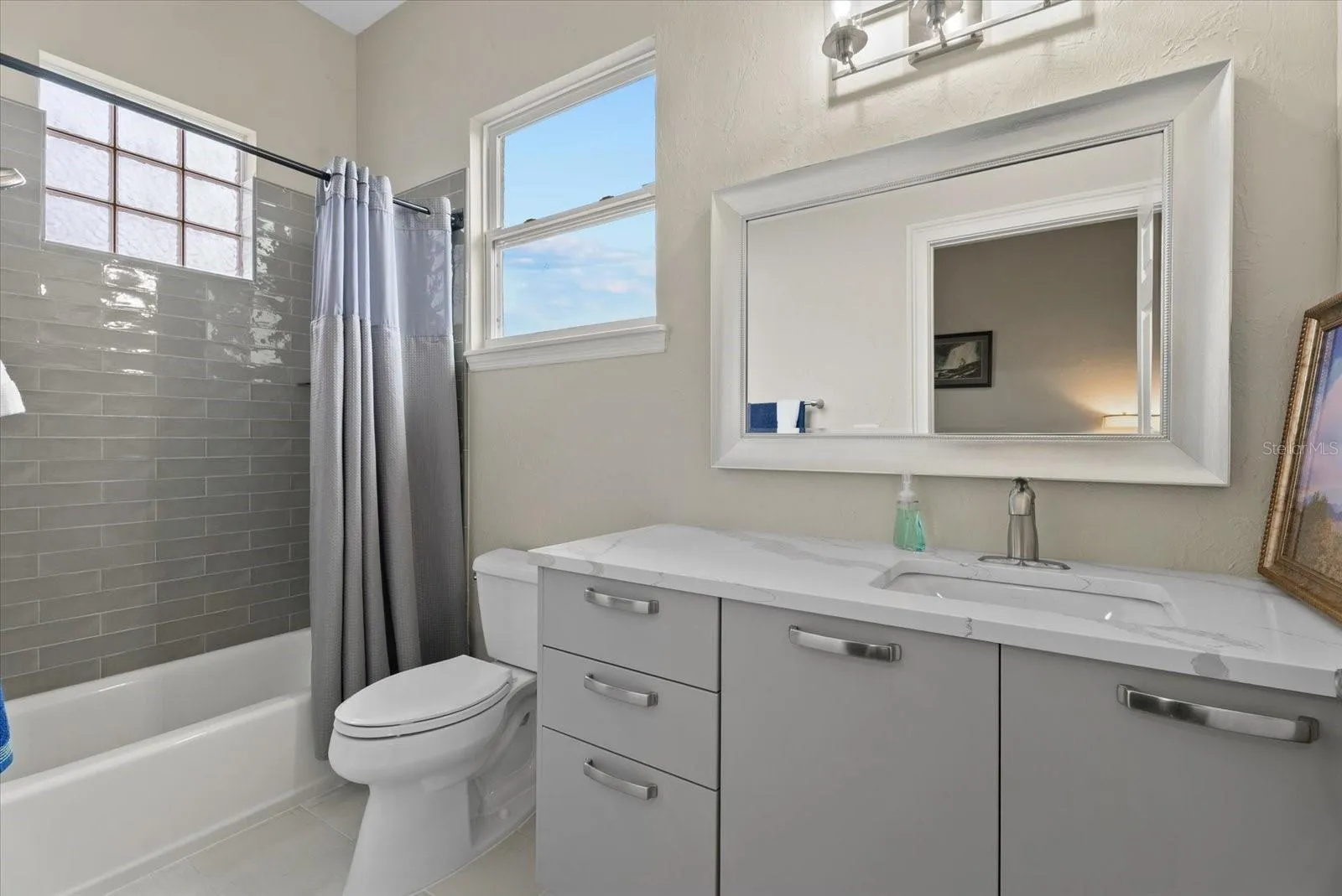 The ensuite bathroom off bedroom five upstairs