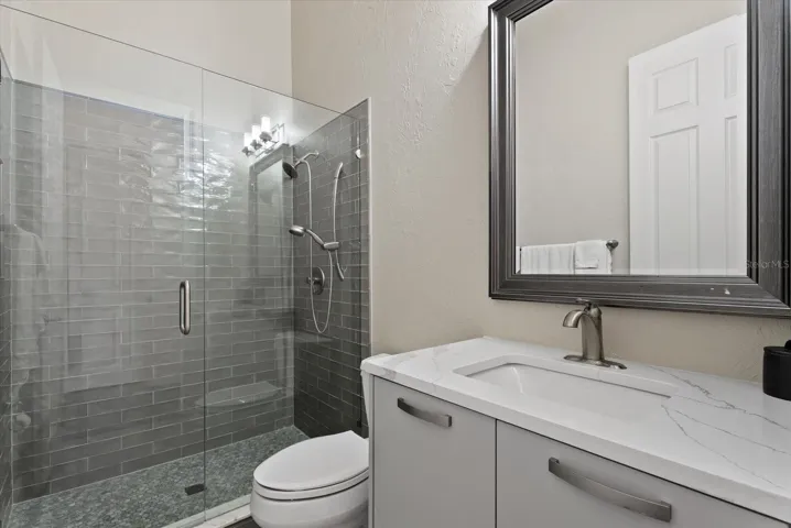 The ensuite bathroom for the second bedroom