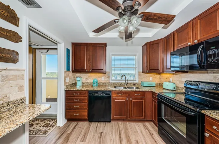 Updated kitchen 2016 with granite counter tops, coffee counter and a lot of storage