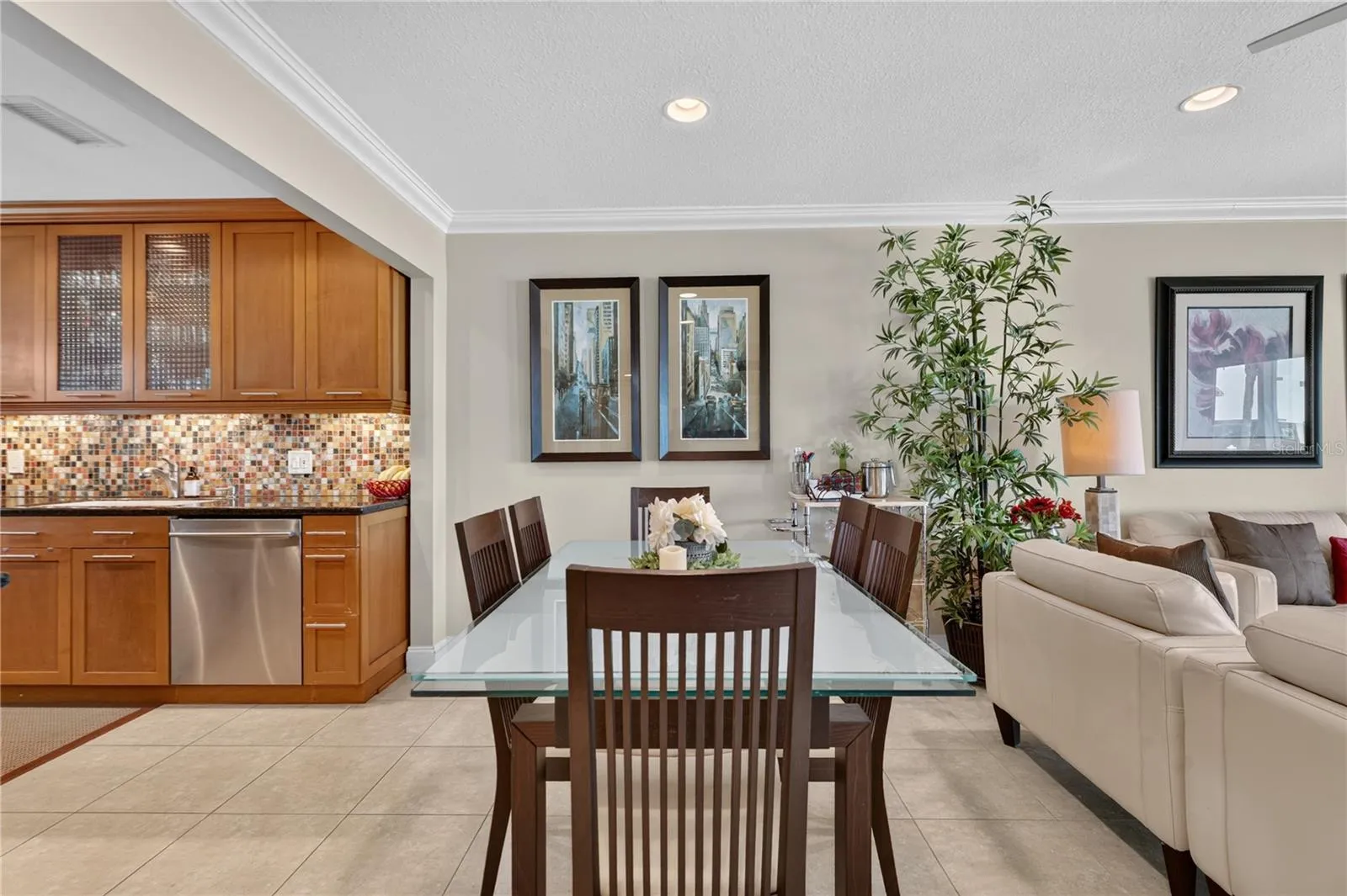 Kitchen , Dining and Living room view