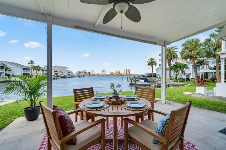 Virtually Staged Outdoor patio for dining