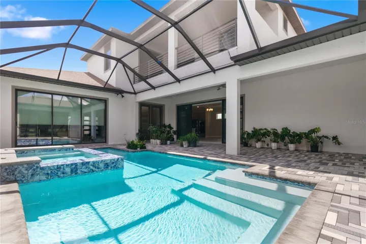 Heated saltwater pool