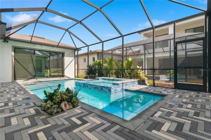 Heated saltwater pool