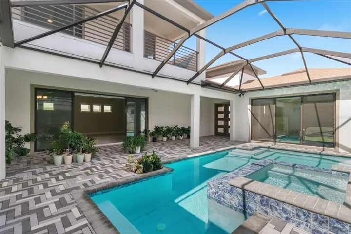 Heated saltwater pool