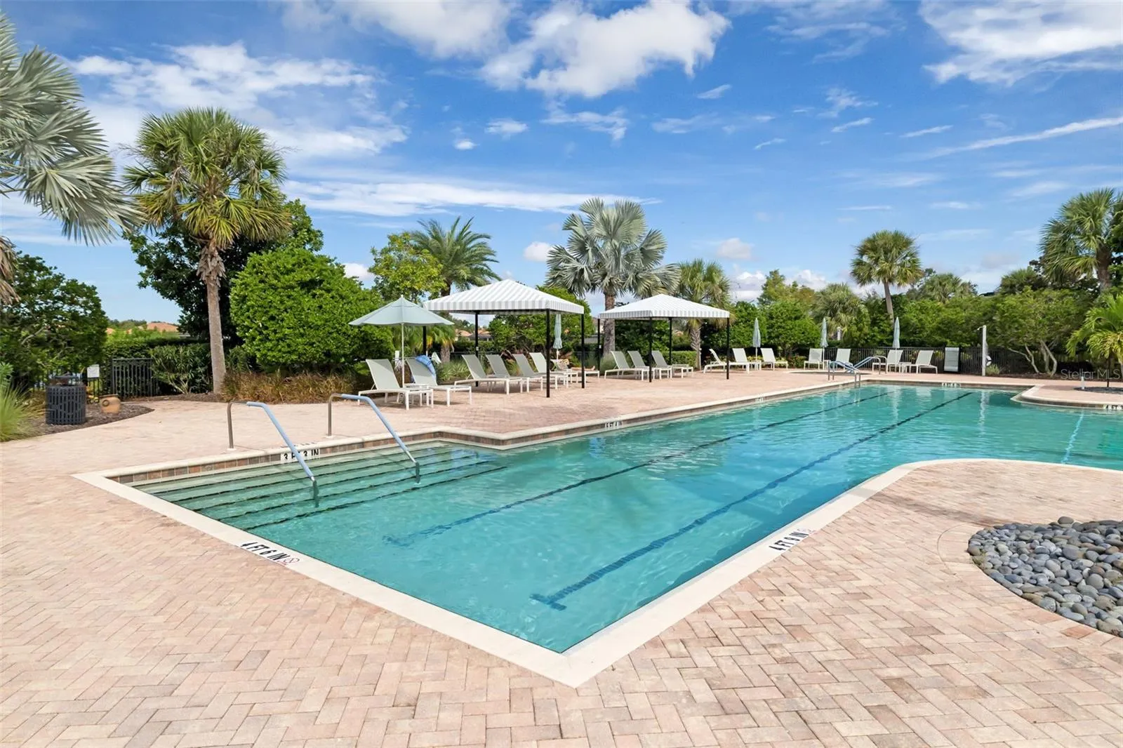 Lap lanes at the Amenity Center pool