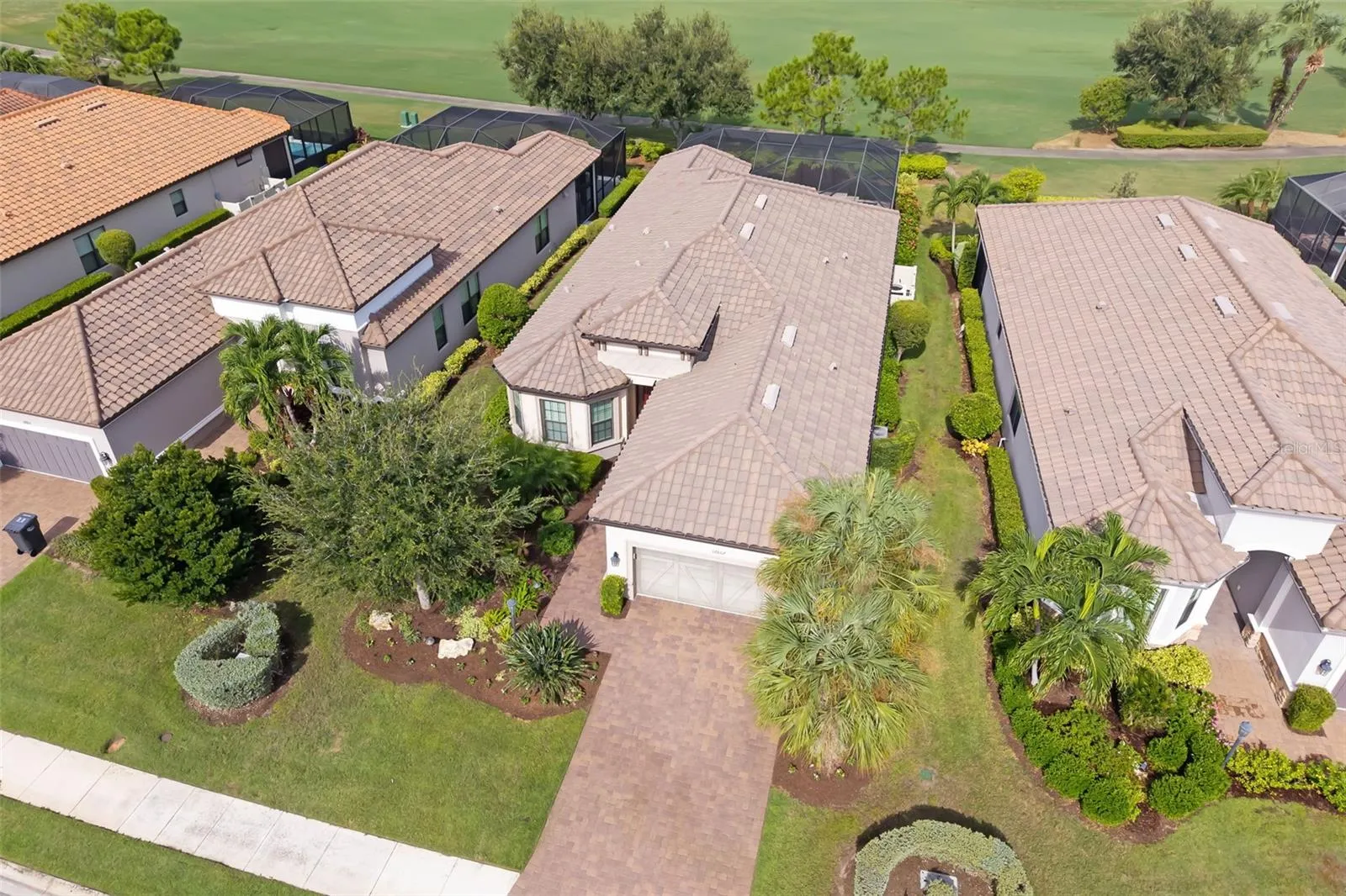 Aerial of the location and neighboring homes