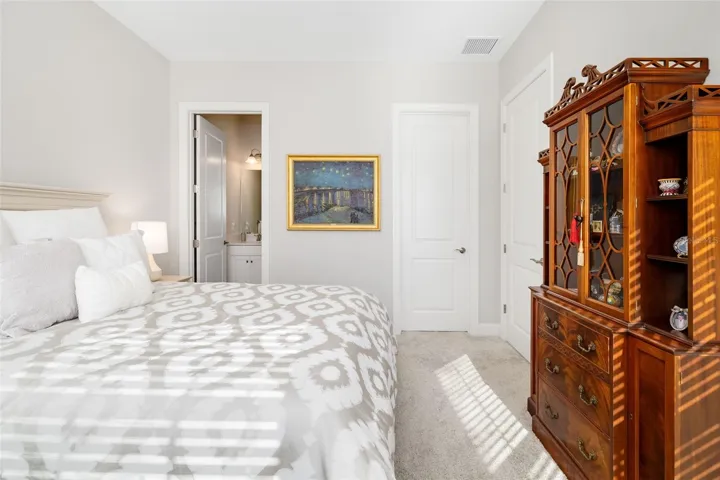 The second bedroom offers a walk-in closet