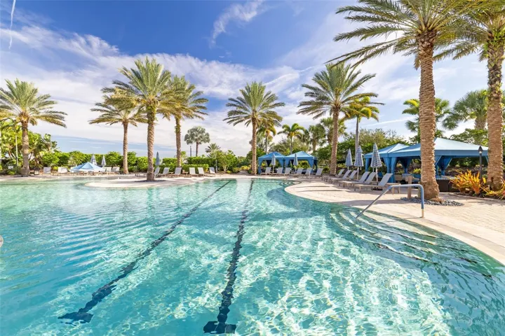 Part of the Wellness Center Pool with lap lanes defined