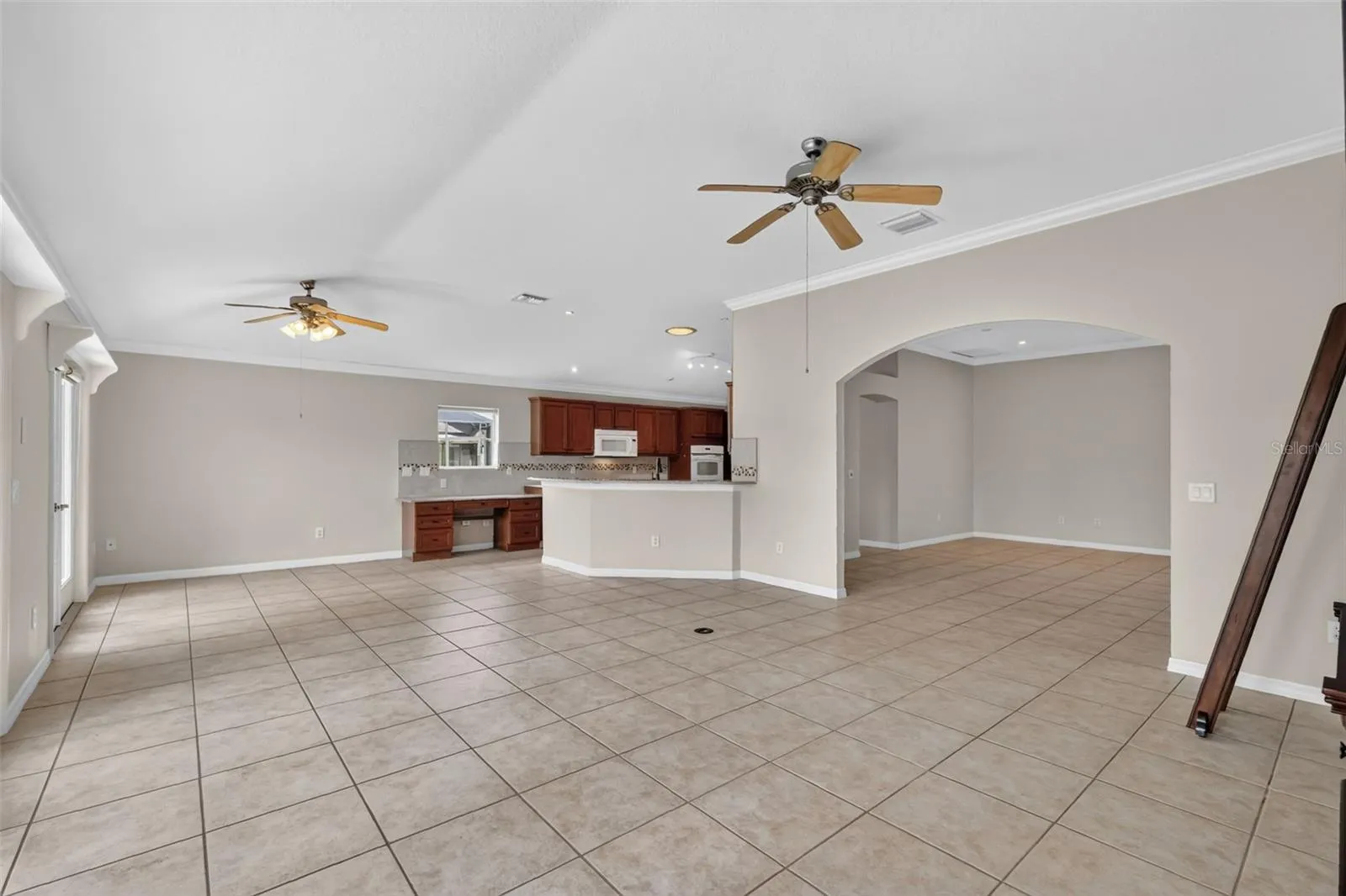 Kitchen, Dinette, and Living Room