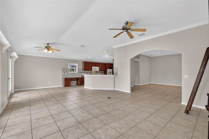 Kitchen, Dinette, and Living Room