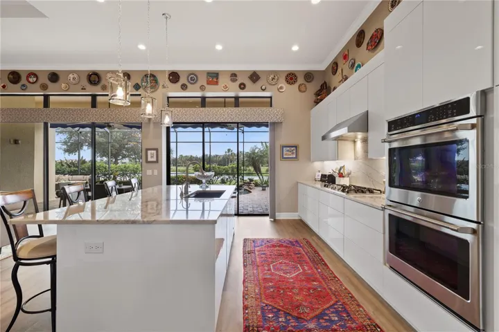 Kitchen Showing Both Sliders