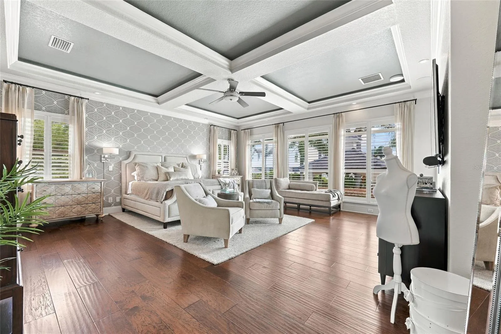 PRIMARY SUITE WITH VIEWS OF LAKE DOWN