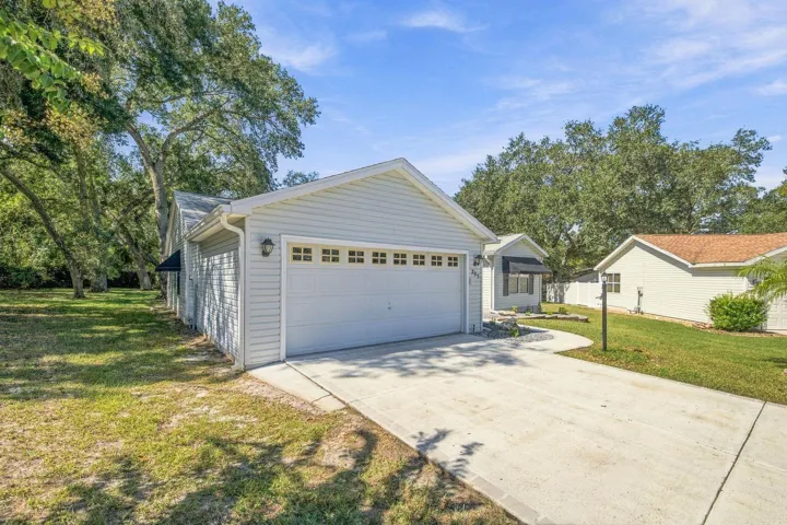Paved cement drive and walkway