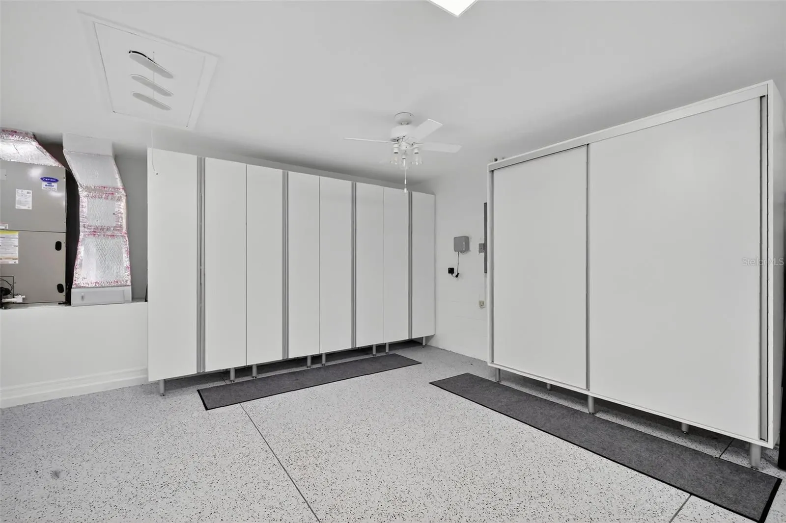 Garage with Custom Storage Closets
