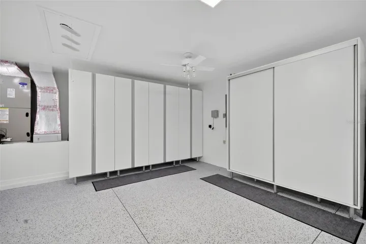 Garage with Custom Storage Closets