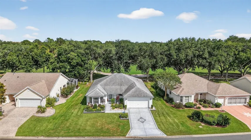 Aerial Front Elevation with Golf Front Views
