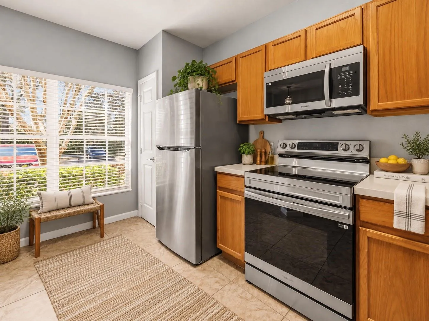 Kitchen with breakfast area and brand new stainless steel appliances