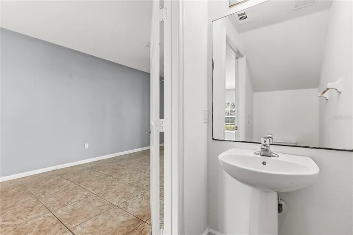 Guest half bath on the main floor.