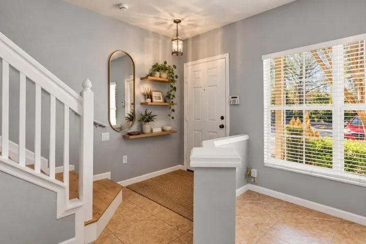 Entry way leading up to home.