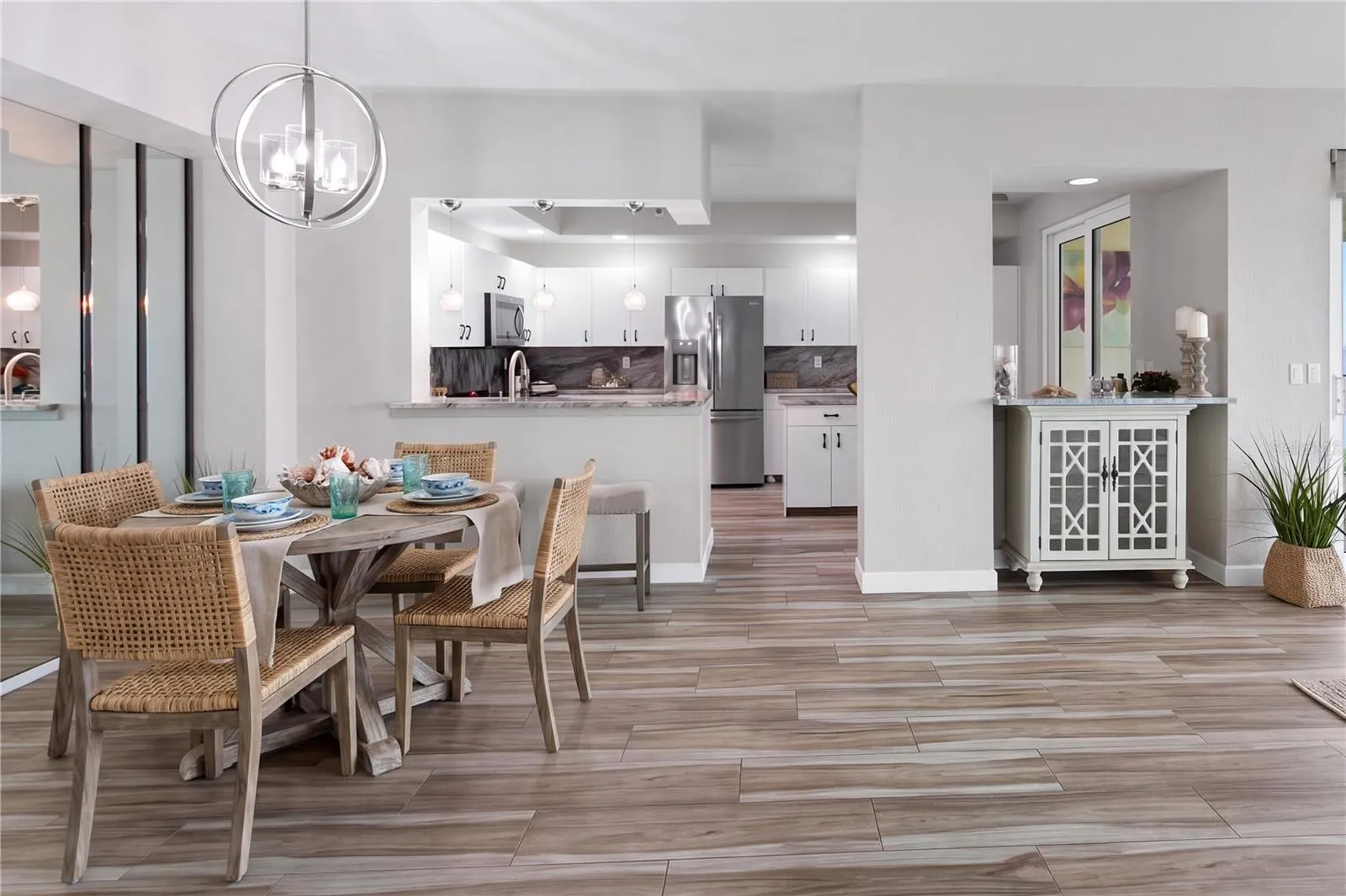 Staged Dining Area