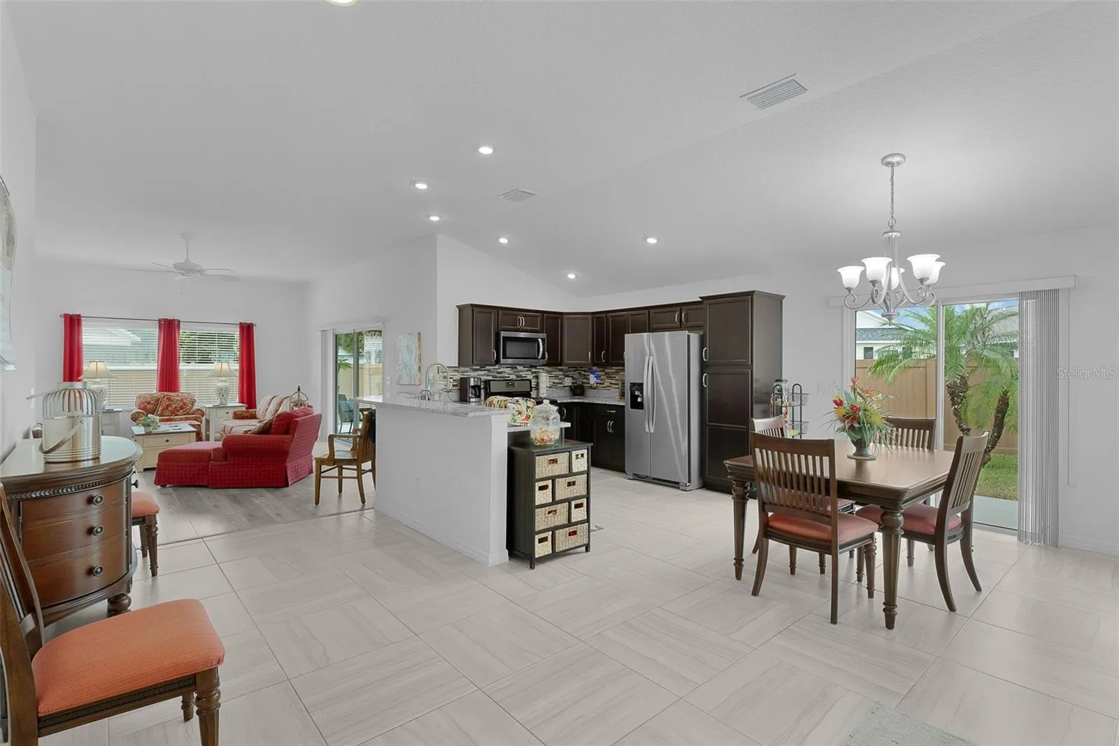 No carpet! Tile &amp; luxury wide plank vinyl floors throughout.