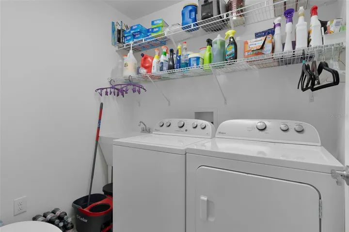 Laundry room with utility sink &amp; aplliances are included