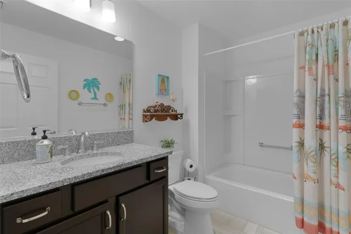 Guest Bath has a tub/shower combo