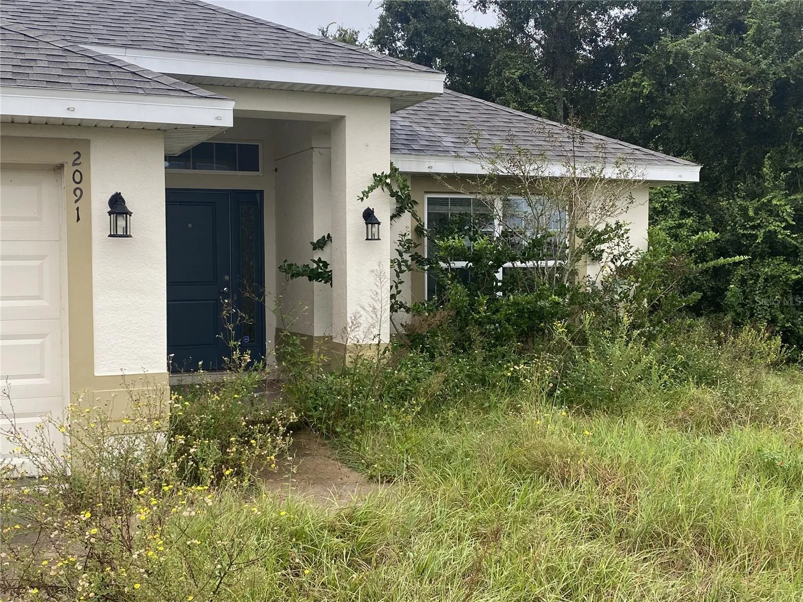 Close Up of Entry Prior to Grass Cutting.