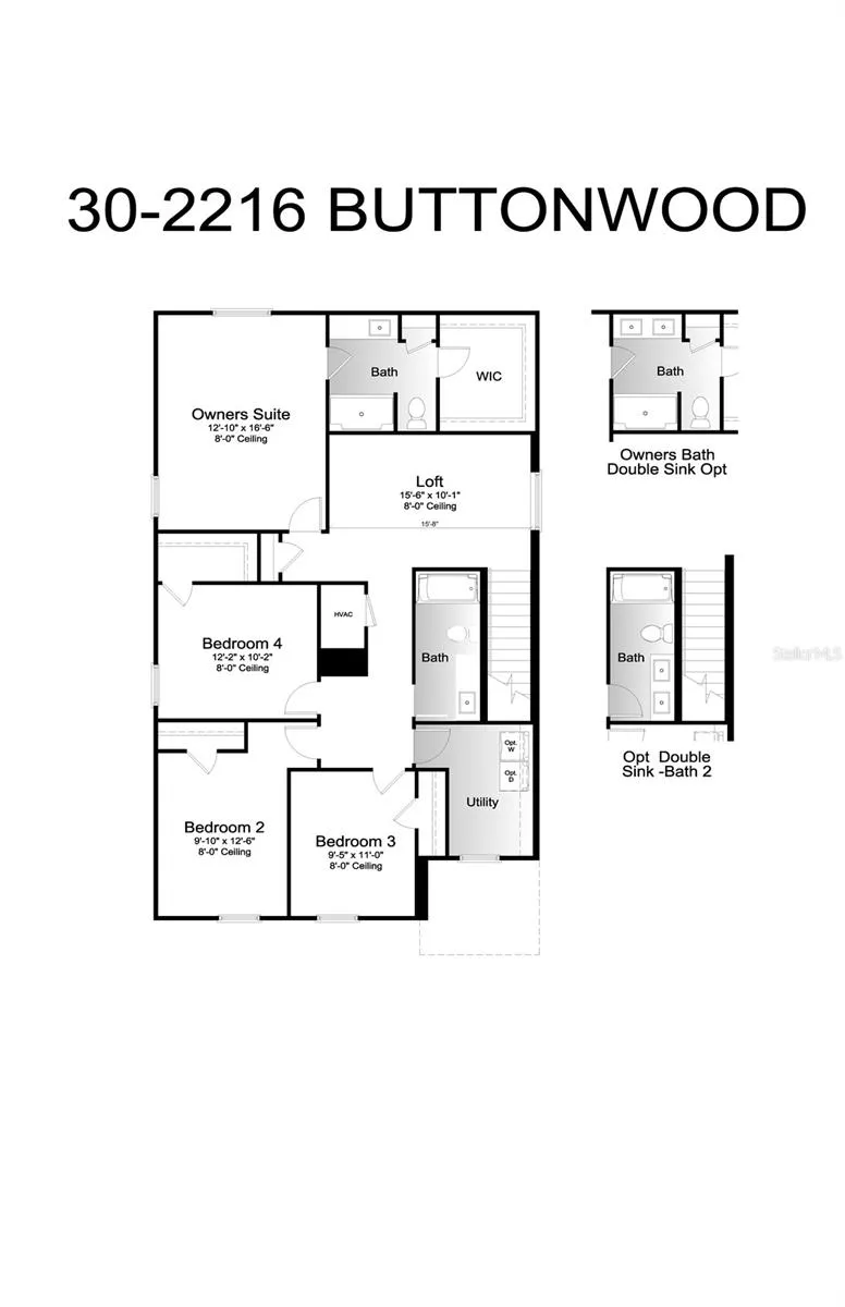 Buttonwood Floor Plan - Second Floor