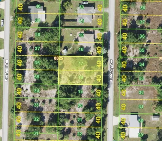 Aerial view - lot outlined
