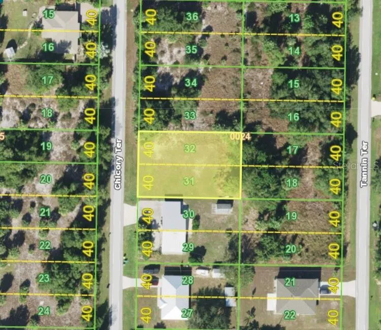 Aerial view - lot outlined