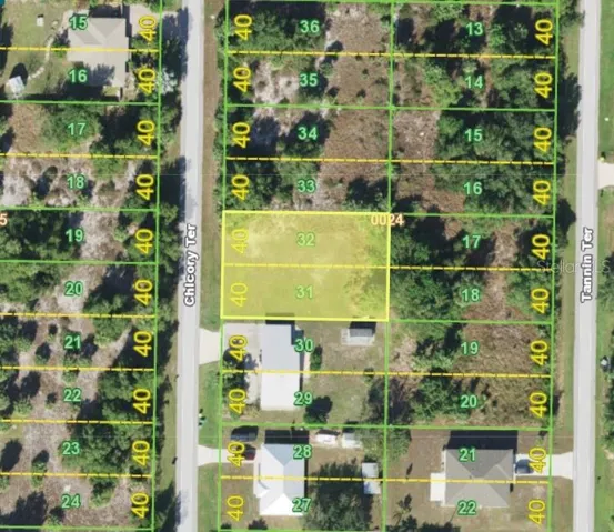 Aerial view - lot outlined