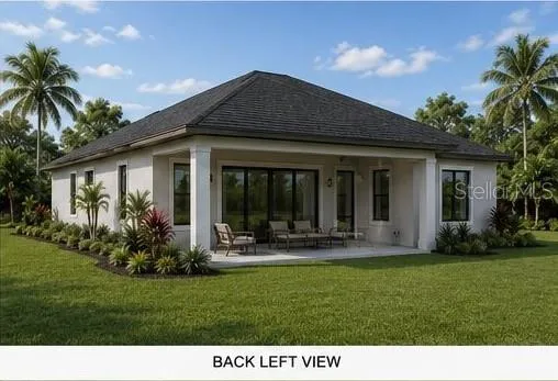 Rendering - home not yet built - Back Left view