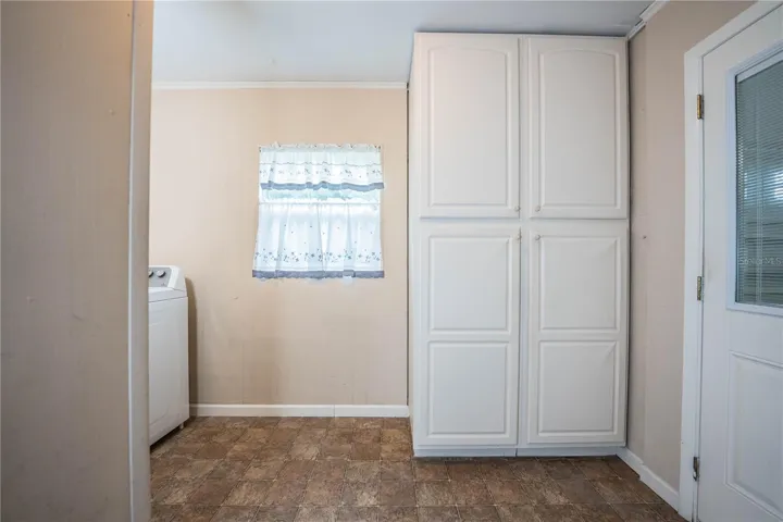 Storage in laundry area