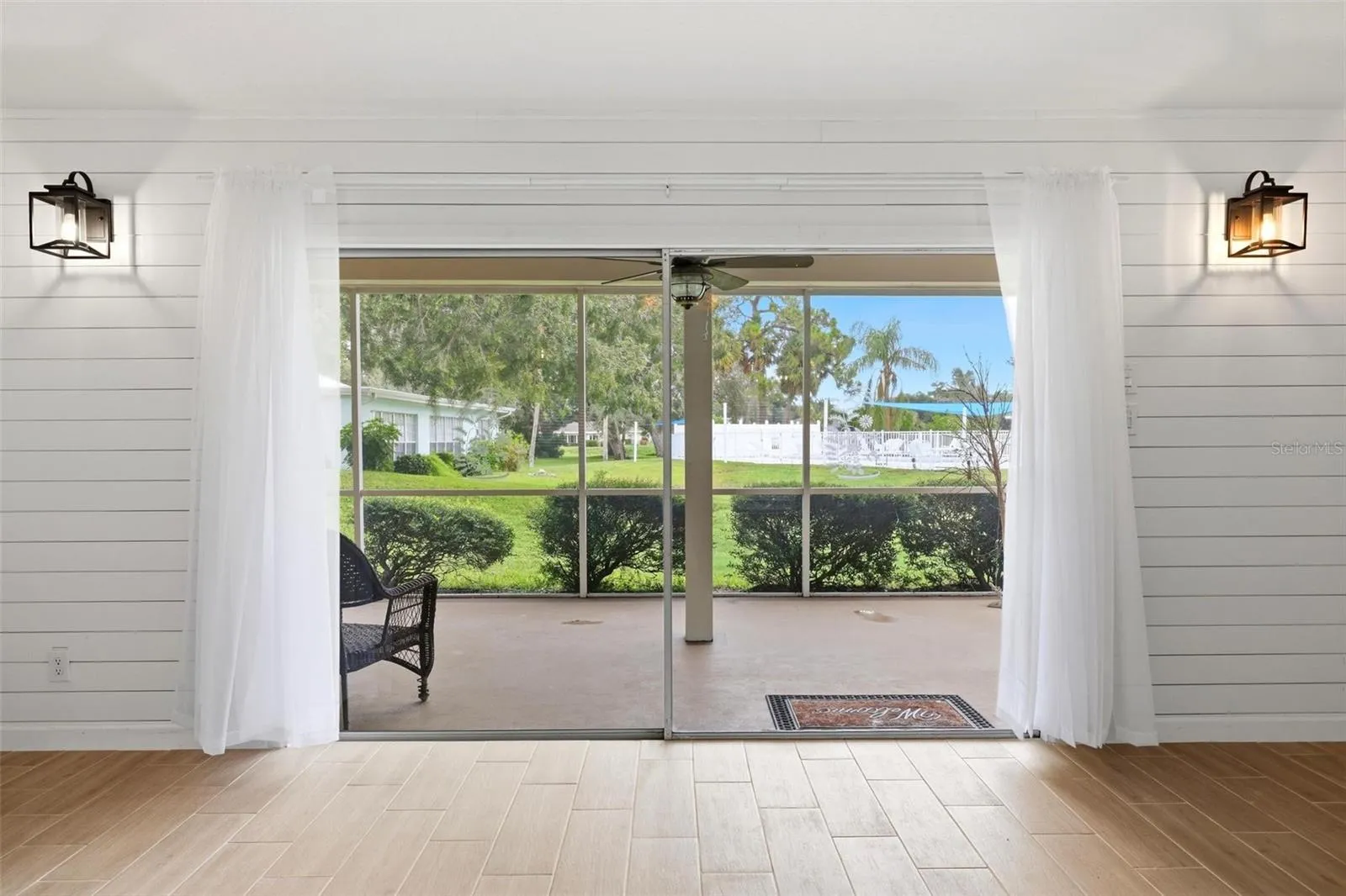 Patio doors off the main living space onto lanai