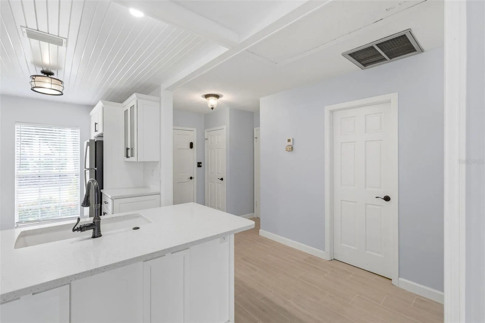 The entrance opens into a great living area.