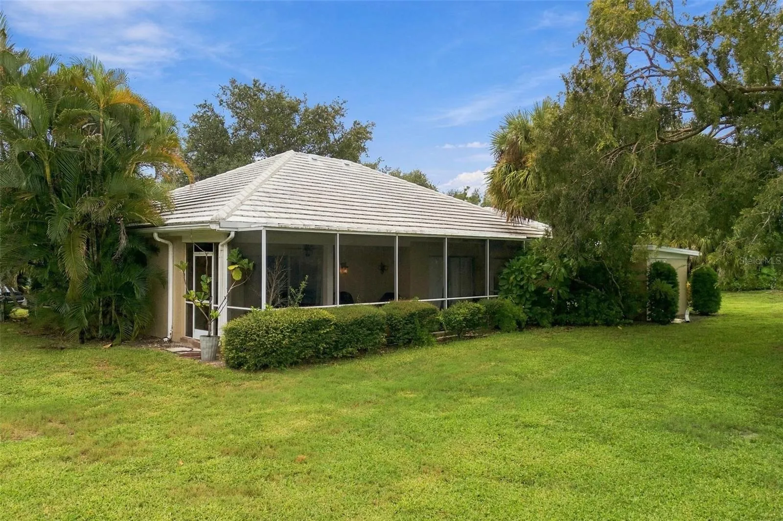 Rear view of the house from the yard.