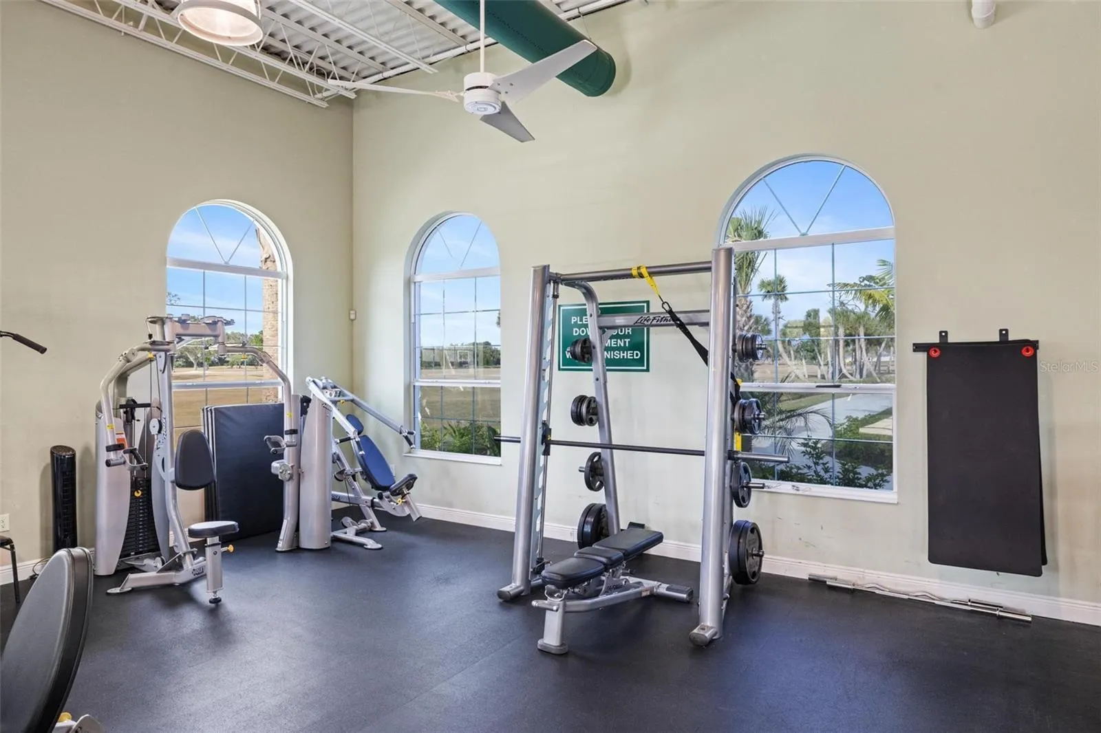 Interior of fitness center