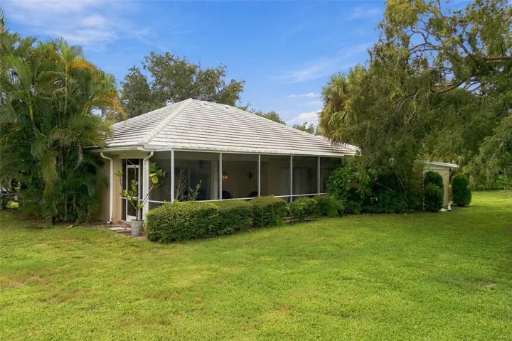 Rear view of the house from the yard.