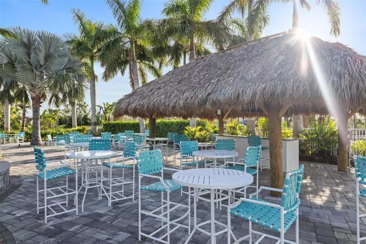 Outdoor seating at the restaurant