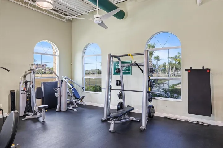 Interior of fitness center