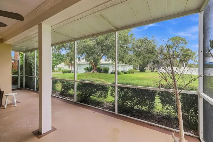 Lots of room on the lanai for furniture adding to the living space in this home.