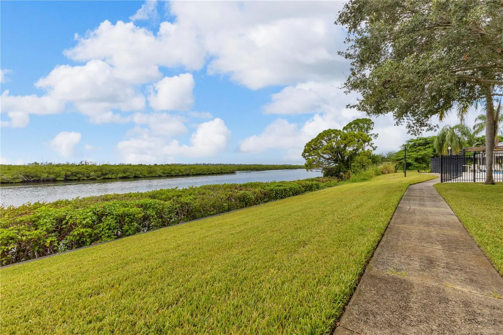 Walking path along the river