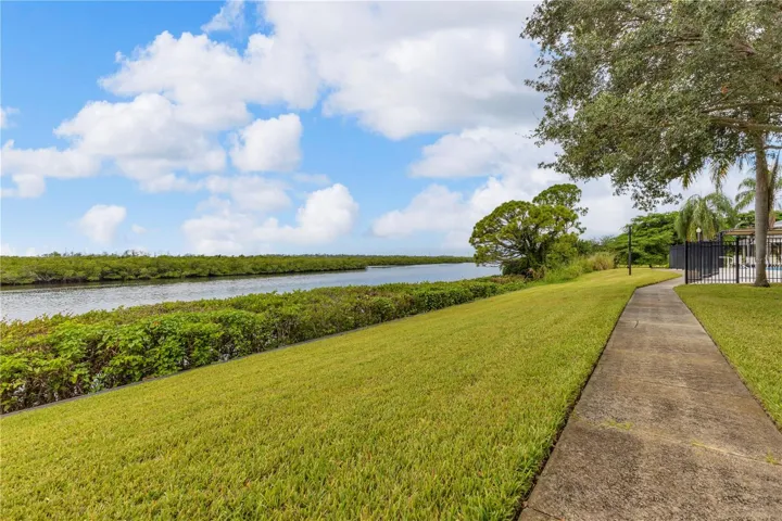 Walking path along the river